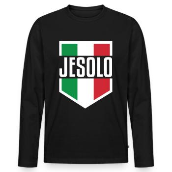Jesolo Italy Italian City - Men's Premium Organic Long Sleeve Shirt - black - Front - Nico (187cm)