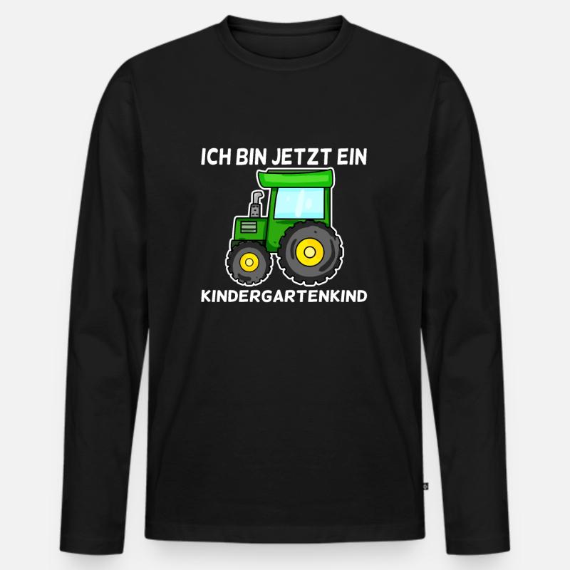 Kindergarten Kindergartenkind - Männer Premium Bio Langarmshirt - Schwarz
