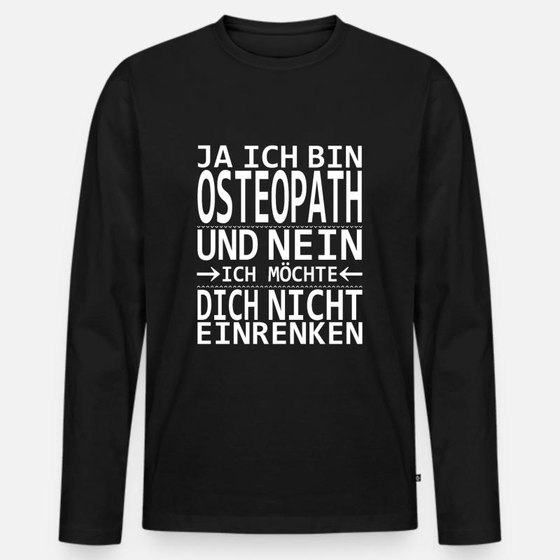 Osteopath Osteopathie Heilpraktiker Heilkunde - Männer Premium Bio Langarmshirt - Schwarz