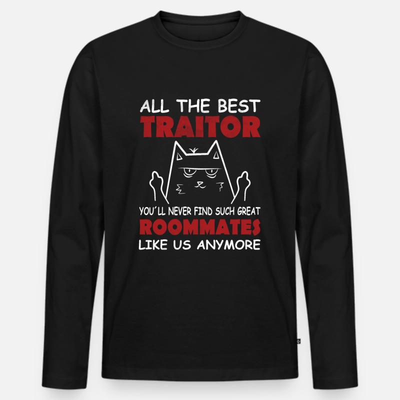 Mitbewohner Wohngemeinschaft Abschied - Männer Premium Bio Langarmshirt - Schwarz
