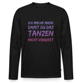 Disco Discjockey Musik selber machen - Männer Premium Bio Langarmshirt - Schwarz - Vorne - Nico (187cm)