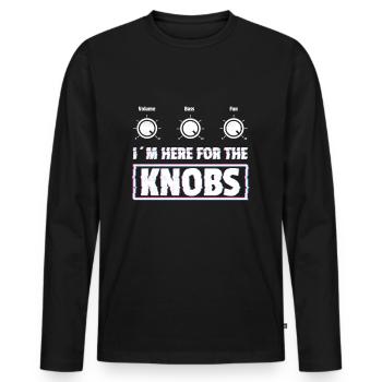 Musik machen Bass - Männer Premium Bio Langarmshirt - Schwarz - Vorne - Nico (187cm)