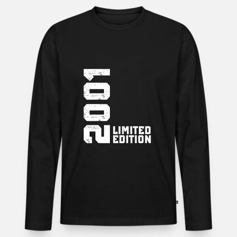 2001 Limited Edition - Männer Premium Bio Langarmshirt - Schwarz