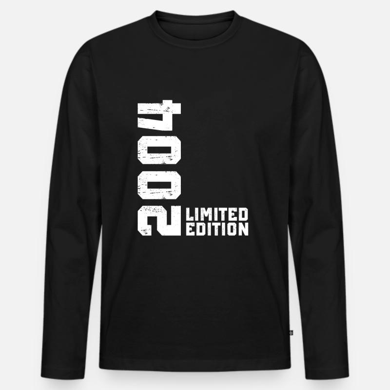 2004 Limted Edition - Männer Premium Bio Langarmshirt - Schwarz