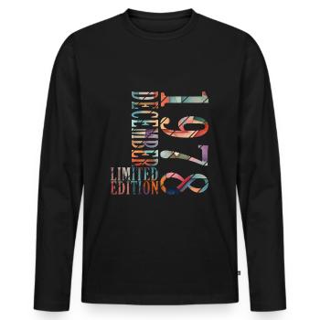 45. Geburtstag Jahrgang Dezember 1978 Original 197 - Männer Premium Bio Langarmshirt - Schwarz - Vorne - Nico (187cm)