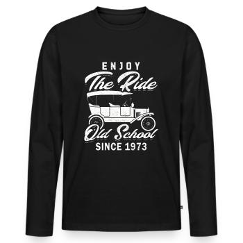 Voiture Vintage 1973 50e anniversaire Cadeau Homme - T-shirt manches longues Premium bio Homme - noir - Devant - Nico (187cm)