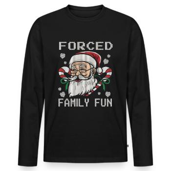 Joyeux Noël 2023 - T-shirt manches longues Premium bio Homme - noir - Devant - Nico (187cm)
