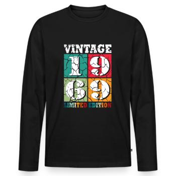 55. Geburtstag Jahrgang 1969 55 Jahre - Männer Premium Bio Langarmshirt - Schwarz - Vorne - Nico (187cm)