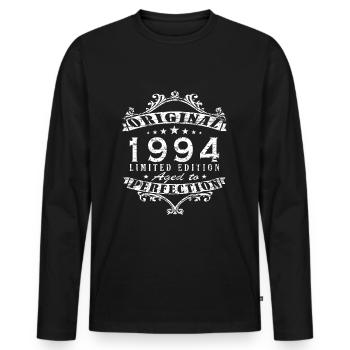Construit en 1994 cadeau d’anniversaire Vintage - T-shirt manches longues Premium bio Homme - noir - Devant - Nico (187cm)