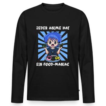 Anime Spruch Manga Cosplay Lustig Geschenk Geek - Männer Premium Bio Langarmshirt - Schwarz - Vorne - Nico (187cm)