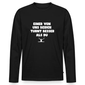 Kunstturnen Ringe Turnen - Männer Premium Bio Langarmshirt - Schwarz - Vorne - Nico (187cm)
