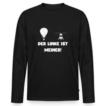 Gasballon Ballonpilot Lustiger Spruch - Männer Premium Bio Langarmshirt - Schwarz - Vorne - Nico (187cm)