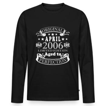 April 2006 April Anniversary 2006 April Original - Men's Premium Organic Long Sleeve Shirt - black - Front - Nico (187cm)
