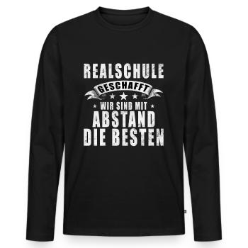 Certificat de fin d’études secondaires 2024 Certificat de fin d’études secondaires 2024 - T-shirt manches longues Premium bio Homme - noir - Devant - Nico (187cm)