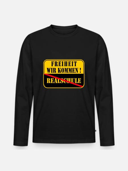 Realschul Abschluss - Männer Premium Bio Langarmshirt - Schwarz