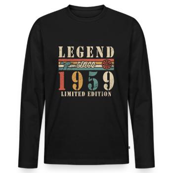 Birthday Dart Saying Dartboard Dart Gift - Men's Premium Organic Long Sleeve Shirt - black - Front - Nico (187cm)
