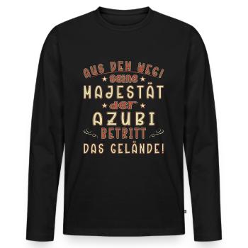 Azubi Spruch Lehrling Auszubildende Azubi - Männer Premium Bio Langarmshirt - Schwarz - Vorne - Nico (187cm)