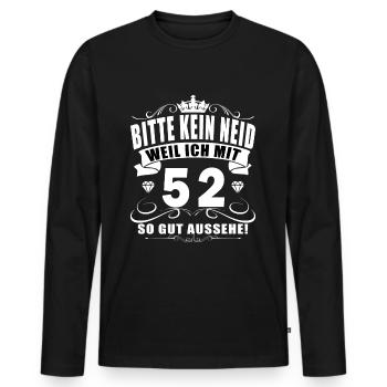 52 Geburtstag 52 Jahre Mann 52 jahre legende 52 - Männer Premium Bio Langarmshirt - Schwarz - Vorne - Nico (187cm)