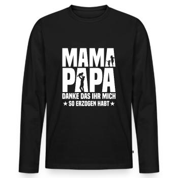 Jugendweihe Erwachsen Werden Feier - Männer Premium Bio Langarmshirt - Schwarz - Vorne - Nico (187cm)