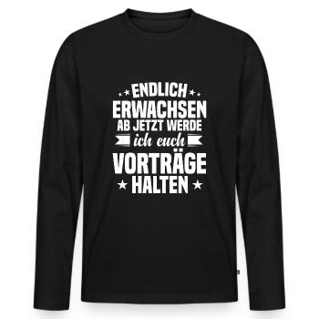 Jugendweihe Feier Jugendweihe Gästebuch - Männer Premium Bio Langarmshirt - Schwarz - Vorne - Nico (187cm)