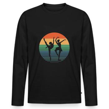 Ballet Ballerina - Männer Premium Bio Langarmshirt - Schwarz - Vorne - Nico (187cm)