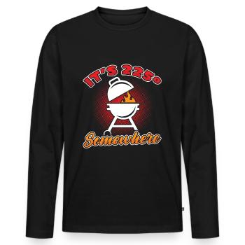 Barbecue Barbecue Grillades - T-shirt manches longues Premium bio Homme - noir - Devant - Nico (187cm)