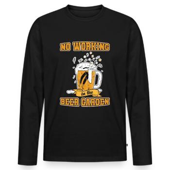 bière bière jardin de bière festival de la bière chope de bière - T-shirt manches longues Premium bio Homme - noir - Devant - Nico (187cm)