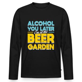 bière bière jardin de bière festival de la bière chope de bière - T-shirt manches longues Premium bio Homme - noir - Devant - Nico (187cm)