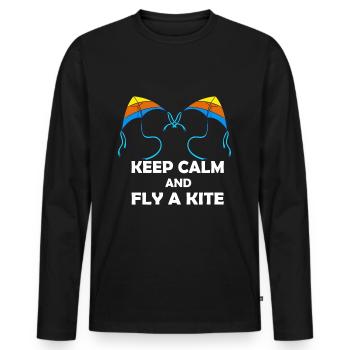 Drachenfliegen Drachen steigen Lenkdrachen - Männer Premium Bio Langarmshirt - Schwarz - Vorne - Nico (187cm)