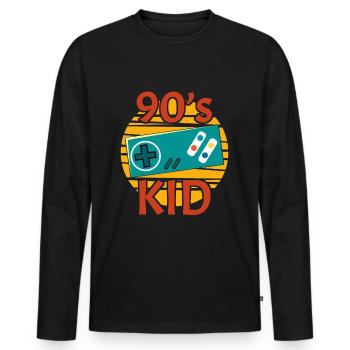 Gamer Gamer Video Game Funny Saying Gift - Men's Premium Organic Long Sleeve Shirt - black - Front - Nico (187cm)