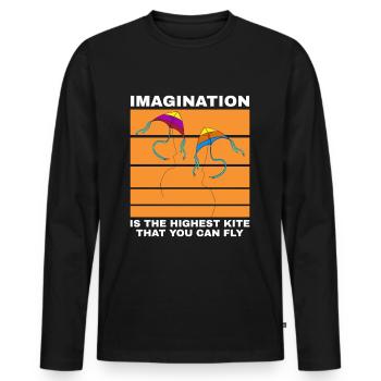 Drachenfliegen Drachensteigen Spruch Geschenk - Männer Premium Bio Langarmshirt - Schwarz - Vorne - Nico (187cm)