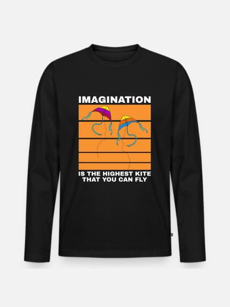 Drachenfliegen Drachensteigen Spruch Geschenk - Männer Premium Bio Langarmshirt - Schwarz