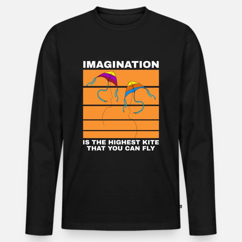 Drachenfliegen Drachensteigen Spruch Geschenk - Männer Premium Bio Langarmshirt - Schwarz