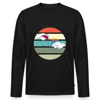 Drachenfliegen Spruch Drachensteigen Geschenk - Männer Premium Bio Langarmshirt - Schwarz - Vorne - Nico (187cm)