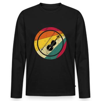 Violin Violin - Men's Premium Organic Long Sleeve Shirt - black - Front - Nico (187cm)