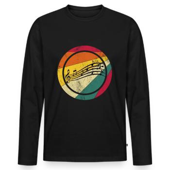 Liebe Musik Geschenkidee Spaß - Männer Premium Bio Langarmshirt - Schwarz - Vorne - Nico (187cm)