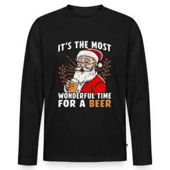 Braumeister Bier brauen Biere Brauerei Brauer - Männer Premium Bio Langarmshirt - Schwarz - Vorne - Nico (187cm)
