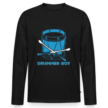 Cadeau Batteur Batteur Batteur - T-shirt manches longues Premium bio Homme - noir - Devant - Nico (187cm)