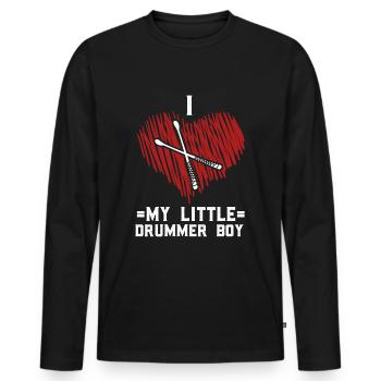 Drums Drums Drumstick Drummer Music Band Rock - Men's Premium Organic Long Sleeve Shirt - black - Front - Nico (187cm)