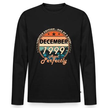 Décembre 1999 | Édition limitée - T-shirt manches longues Premium bio Homme - noir - Devant - Nico (187cm)