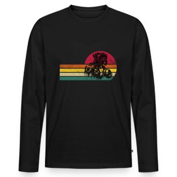 Boxer Hund - Deutscher Boxer - Männer Premium Bio Langarmshirt - Schwarz - Vorne - Nico (187cm)