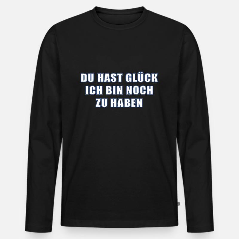 Ich bin Single - Männer Premium Bio Langarmshirt - Schwarz