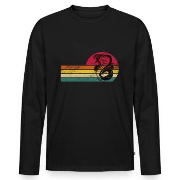 Cobra King Snake Wild Animals Poisonous Snake - Men's Premium Organic Long Sleeve Shirt - black - Front - Nico (187cm)