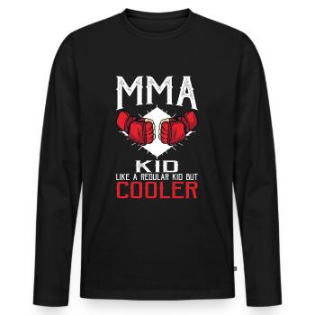 Sport Definition MMA - Männer Premium Bio Langarmshirt - Schwarz - Vorne - Nico (187cm)