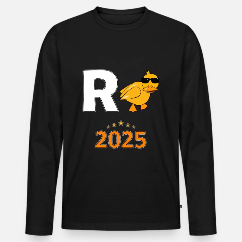 Rente 2025 - Männer Premium Bio Langarmshirt - Schwarz