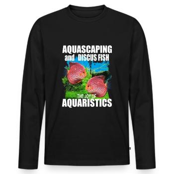 Aquascaping and discus fish aquaristics - Men's Premium Organic Long Sleeve Shirt - black - Front - Nico (187cm)