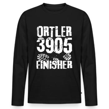 Ortler Mountaineering South Tyrol Tyrol Hiking Ortles - Men's Premium Organic Long Sleeve Shirt - black - Front - Nico (187cm)