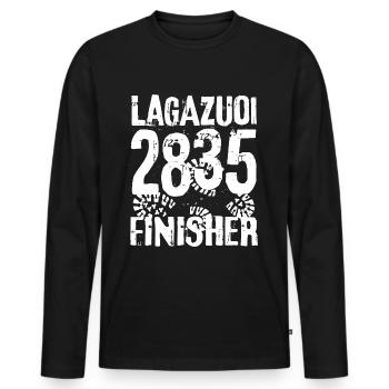 Lagazuoi Dolomites Randonnée Alpinisme Tyrol du Sud - T-shirt manches longues Premium bio Homme - noir - Devant - Nico (187cm)