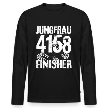 Jungfrau Berg Besteigung Jungfraujoch Bergsteiger - Männer Premium Bio Langarmshirt - Schwarz - Vorne - Nico (187cm)