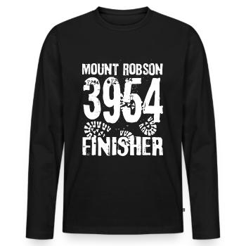 Mount Robson Wanderung Rocky Mountains Canada - Männer Premium Bio Langarmshirt - Schwarz - Vorne - Nico (187cm)